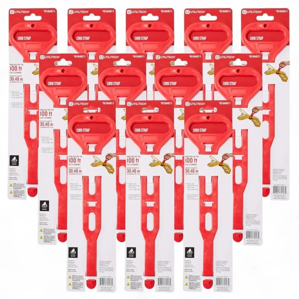 12-Pack Utilitech Cord Strap Keeper Heavy Duty Extension Cords 14/3 Up to 100ft